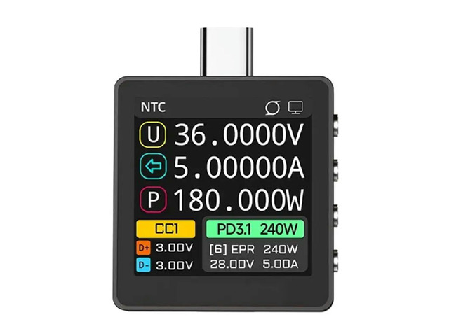 K2 Voltage And Current Meter PD 3.1 Fast Charge Protocol Auto-Detection 28VEPR Color Screen 140W Mobile Phone