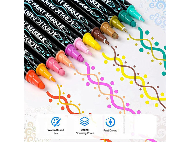 36 Colors Paint Pens Premium Acrylic Paint Markers For Wood, Canvas, Stone, Rock Painting