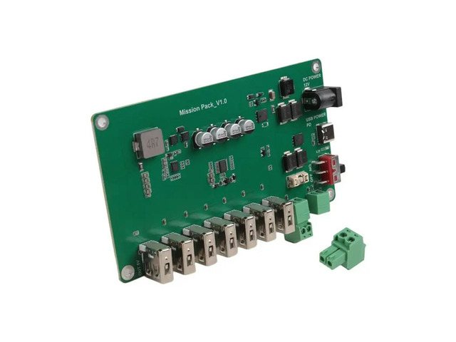 USB Station PCBA Board 7 USB-A 10A And 2 Terminal Block 5A Outputs DC JACK (5.0/2.0 Pin) And Type-C PD Inputs