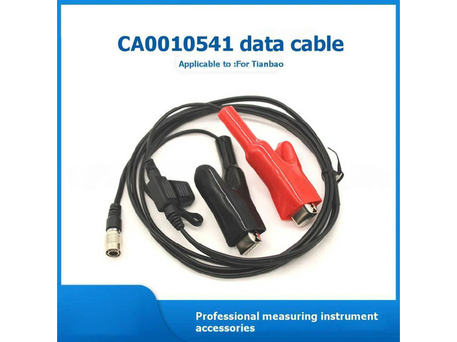 CA0010541 For Trimble S8 Total Station Cable,6-Pin Connector+ Red& Black Clips Cable