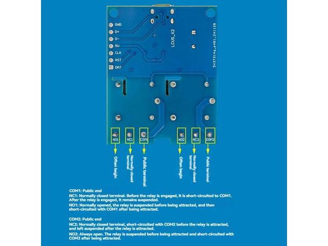 LCUS-2 Type Two-Way USB Relay Module ligent Control USB Switch USB Control Relay for Electronics
