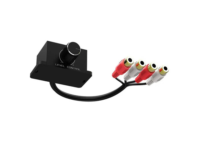 Car Audio Amplifier Level Remote Volume Control Knob Male and Female Input and Output Car Volume Regulator