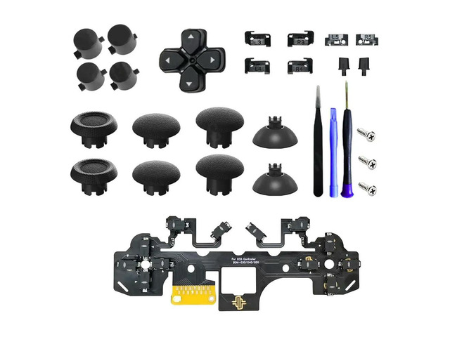 Ergonomic Micro-Switch Tactile Clicky Hair Trigger Kit+Joystick Cap for BDM-030/040/050 12 Key Click A