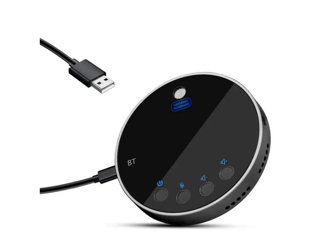 Bluetooth Speakerphone 360° Voice Coverage Conference With Integrated Mic For Home Office Use, Voice Enhancement