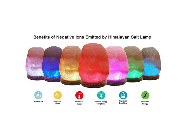 Himalayas Crystal Salt Lamp Colorful Color Changing USB Natural Salt Lamp Atmosphere Mineral Salt Lapm Small Night Lamp