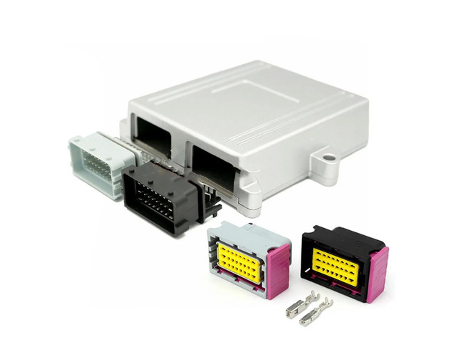 Car 48 Pin ECU Shell Aluminum Enclosure Box 1 Set With Auto Connector On Board Controller Panel Circuit Board Socket
