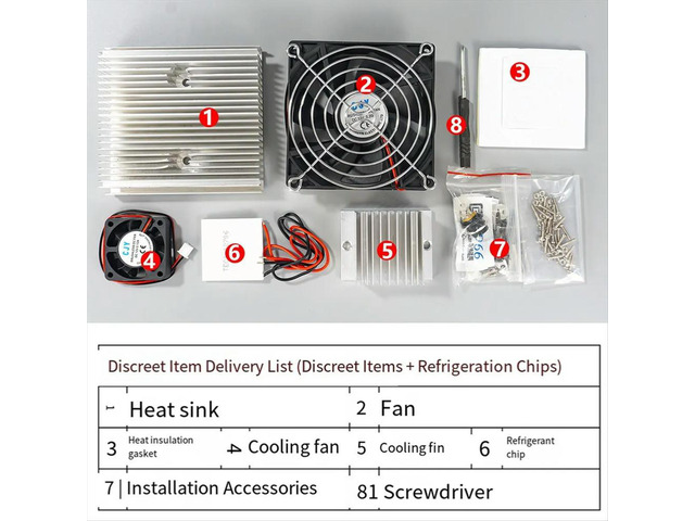 Micro-Refrigerator DIY Electronic Kit Semiconductor, Refrigeration Power Supply Mini Refrigerator