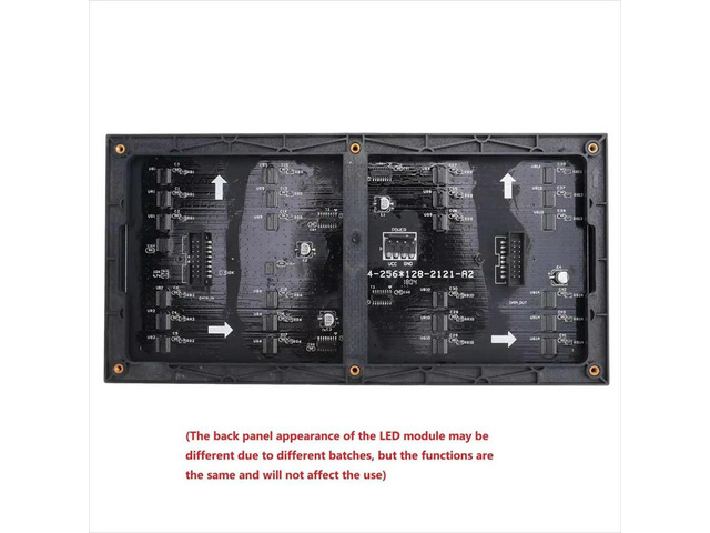2Pcs P4 LED Screen Panel Module 256x128mm 64x32 Pixels 1/16 Scan Indoor SMD RGB Full Color P4 LED Display Panel Module