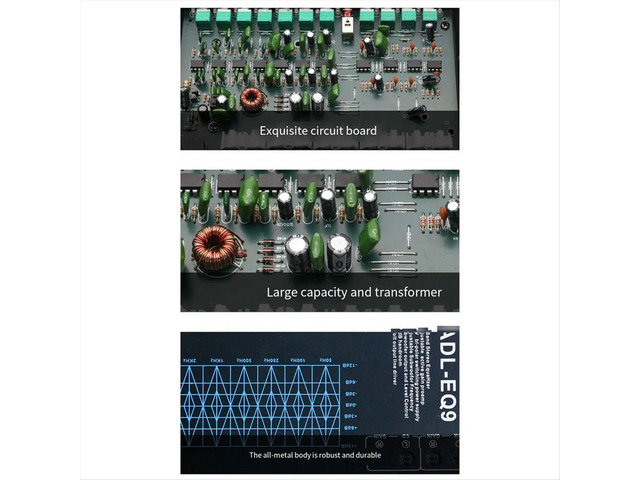 Auto Square 9 Band Graphic Equalizer Digital Car Audio -EQ9 Full Series Car Amplifier Equalizer+Adjustable Filter