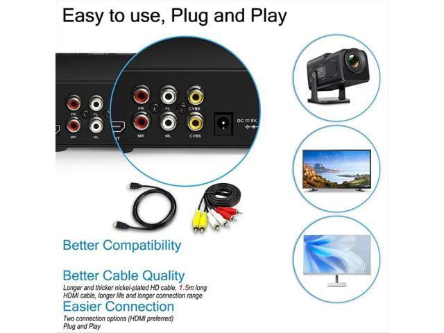 DVD Player M238 HD 1080P Disc Player with Remote Control Support USB MP3 MP4 Home DVD Player for TV Projectors Eu Plug