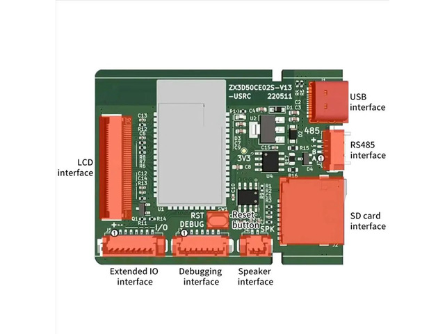 3.5 Inch - Development Board - WT32-SC01 PLUS with 320X480 Capacitive Multi-Touch LCD Screen Built-in Bluetooth
