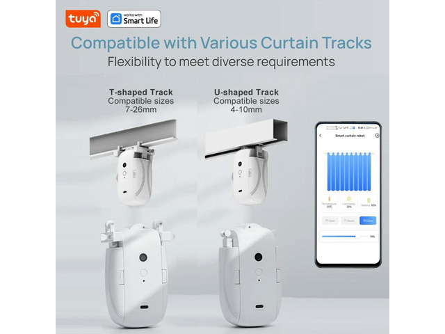 Tuya Curtain Motor for T U Track Tuya Automatic Open Electric Curtain Robot APP Voice Control