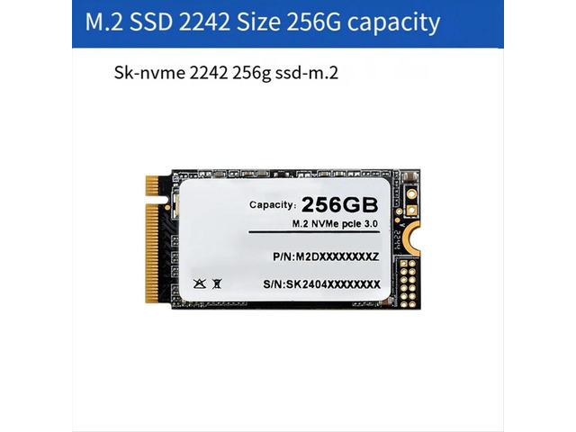SK M2 NVME 2242 256GB High-Speed Solid State Drive High-3D Flash Memory High-Speed Reading/Writing