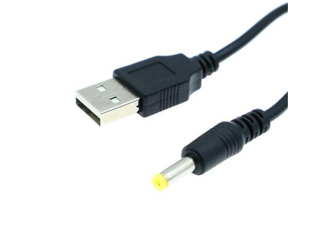DC power adapter plug USB conversion to 4.0*1.7mm black right angle jack, small audio small fan connector charging cable 80cm