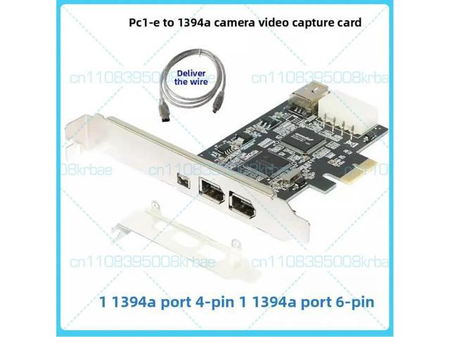For PCI-E x1 to 1394A Expansion Card 4-Port DV HD Video Capture Card Plug & Play