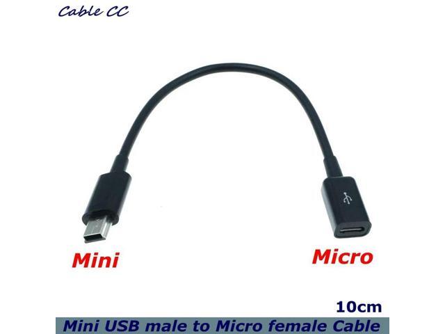 10cm Mini USB T Port 5pin Male to Micro USB Connector Adapter Cable for Android Phone MP3 MP4 Data Cable