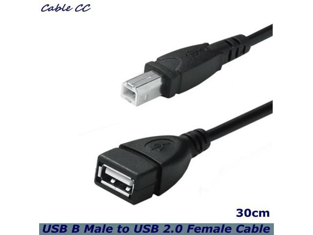 USB 2.0 Cables A Female to USB B Male Cable for Printer,Length is 20 Inches,A/F to B/M,Type-A F to M Extender Connection