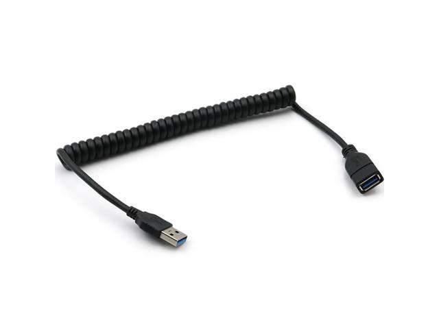 1.5m USB 3.0 Spring Telescopic Extension Cable USB Male to Female Computer Mouse Keyboard U Disk Extension Data Cable