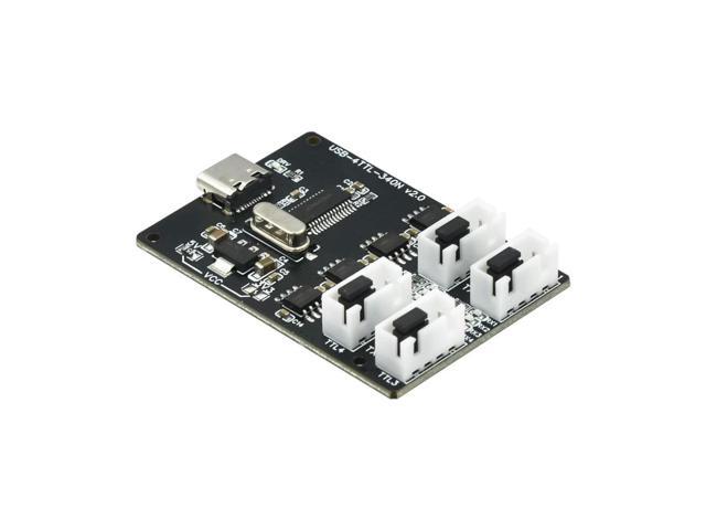USB To TTL Module CH340 HUB TYPE-C Interface 4-Channel Four Independent TTL