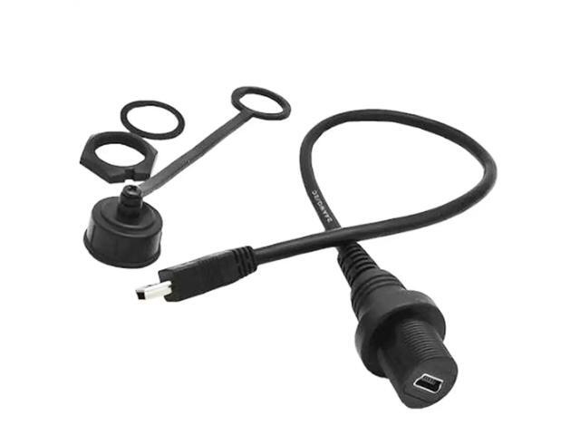 30cm Mini USB 2.0 IP67 Waterproof Cable,Mini USB2.0 Male to Female IP 67 Water Proof Panel Mount Connector Extension cord