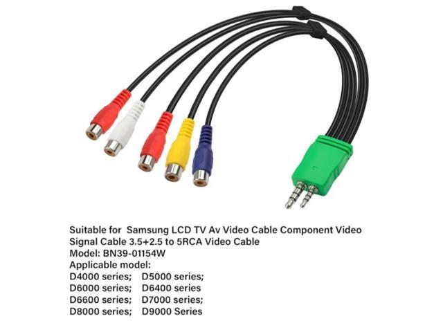 3.5mm+2.5mm to 5RCA Audio Video Adapter Cable 0.3m 3.5mm Male 2.5mm Male to 5 RCA Female Plug AV Component Adapter Cable