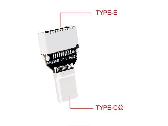 1p USB3.1 Type-C Public to Type-E Female 20Gbps Computer Host Box Front Type-C Adapter Stable Speed, Exquisite and Compact
