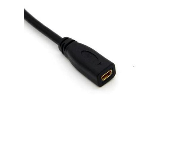 20cm Micro HDMI Socket Female to HDMI Male Adapter Cable for Tablet & Cell Phone