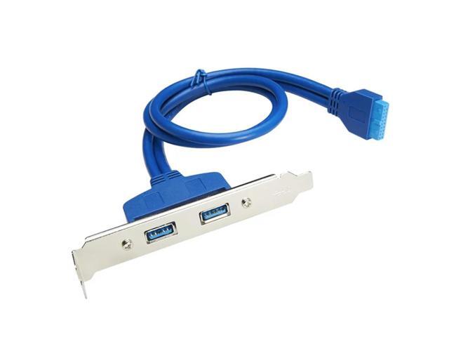 0.5m Main Board 19pin, 20pin Female to USB 3.0 Female, Rear Pci Bit, Full Height Baffle, Expansion able, USB Dual Interface