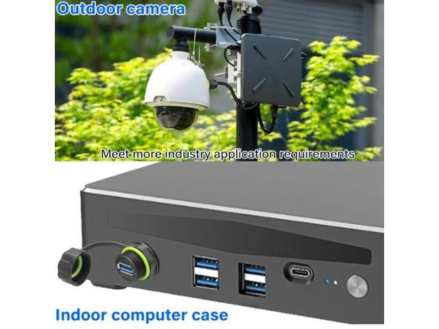 USB 3.0 Extensions Cable, Waterproof USB Male to Female Panel Mount Coupler Support Fast Data Transfer, (1M/39.3Inch)