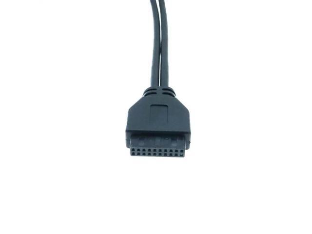 0.5m USB 3.1 Type-C Female to USB 3.0 Motherboard 20Pin Panel Mount Cable With Rear PCI Back Panel Expansion Bracket for PC