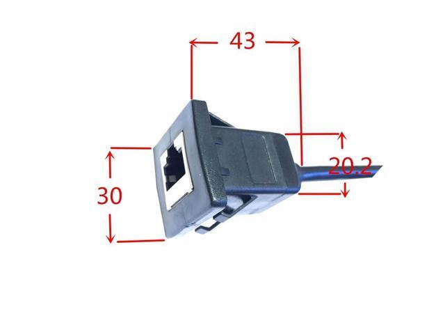 CAT5e 100cm Embedded Panel Wall Insert Wall Insert Panel Die RJ45 Male to Female Installation Extension Cable