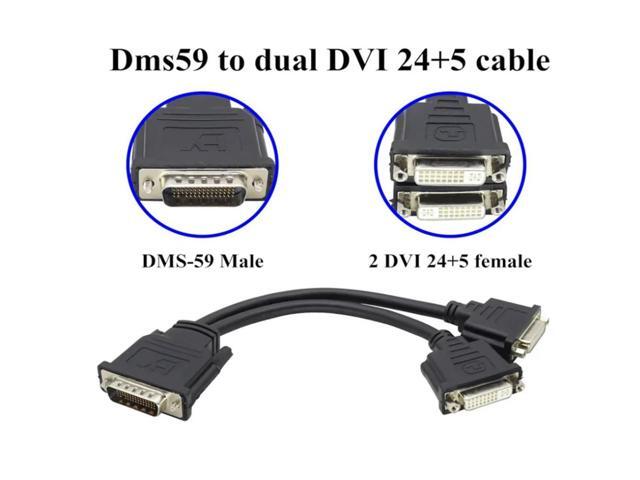 30cm DMS-59 59 Pin to 2 DVI 24+5 Male to Female Y Splitter Video Cable Adapter For Computer Host Graphics Card Dual Video Cable