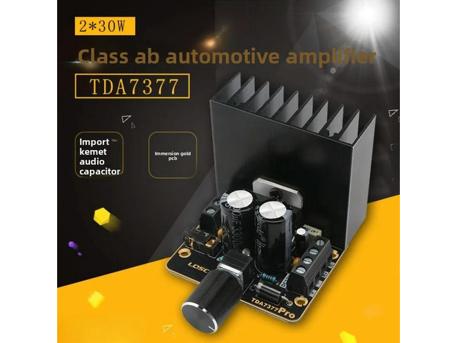 DIY Speaker Amplifier Module TDA7377 Amplifier Board 12V Dual Channel Stereo 30W*2 Car Grade Amplifier