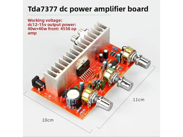 TDA7377 DC12V 40W Car DIY Stereo Dual Channel Amplifier Board Finished Product