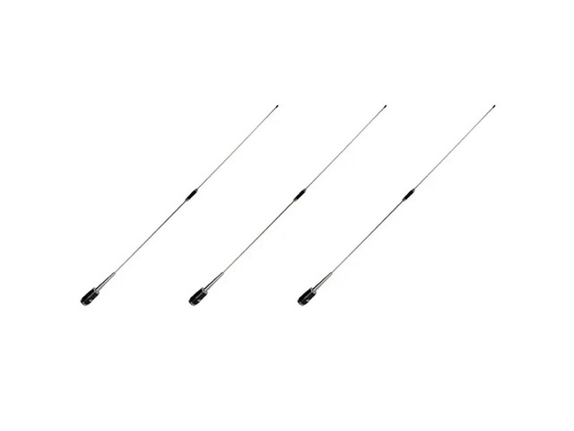 3X Details Of The Silver UHF 400-470 Mhz 200W 5.5DB SL-16 PL-259 Mobile Car Radio Antenna