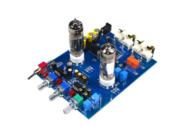 HIFI Blow-front Amplifier 6J5 Tube Blow-front 470UF DC12V fever QCC3008 APTX 5.0 BLE tube front NE5532 soundboard