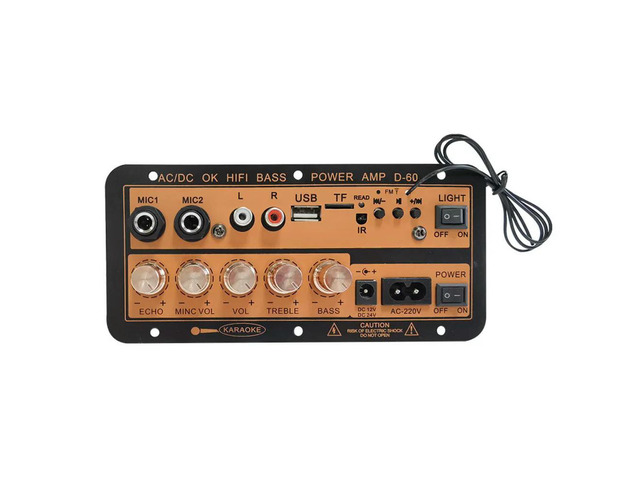 Cross-Border Hot-Selling Digital Bluetooth Car Amplifier Board Card USB Karaoke Microphone MIC with Reverb