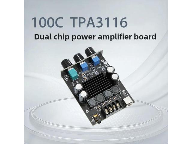 100C TPA3116 Dual Chip 2.0 Digital Tone 100W*2 High Power Class D Stereo HiFi Amplifier Board