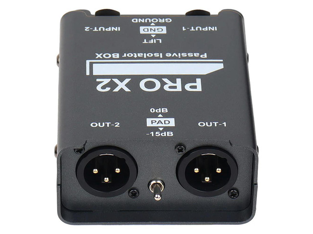 Youyin Brothers 2-Way Audio Isolator Noise Eliminator Isolation Audio Signal Dual Channel 6.5 XLR