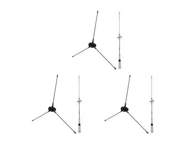 6 Set Electronic Accessories:3 Set Antenna UHF-F 10-1300Mhz Antenna & 3 Set Dual Band Antenna UHF / VHF 144/430Mhz 2.1