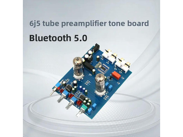 High-Fidelity HIFI Tube Preamplifier 6J5 Tube Preamplifier Tone Control Board with Treble and Bass Bluetooth 5.0 Board
