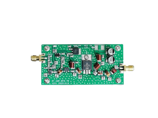 7W FM Power Amplifier High Frequency Power Amplifier 65-110MHz Input 0.1mW (Finished)