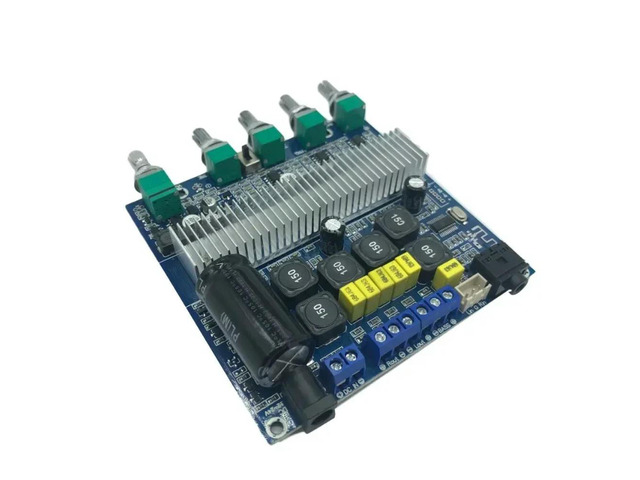 Bluetooth amplifier board 5.0 fever TPA3116 high-power 2.1 overweight subwoofer 12-24V finished