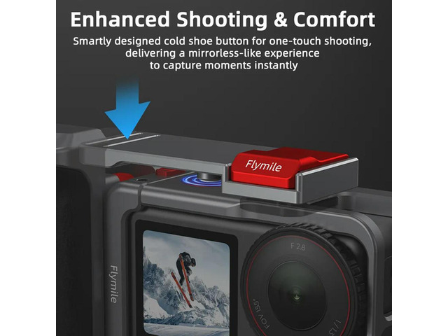 Flymile For ACTION 4/3/5 PRO Compatible l Street Photo Vlog Grip Mount Kit Including Camera l Frame Case