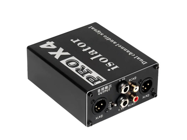 Professional 6.5mm XLR Audio Isolator Sound Current Eliminator Background Noise Common Ground Noise Reduction Filter