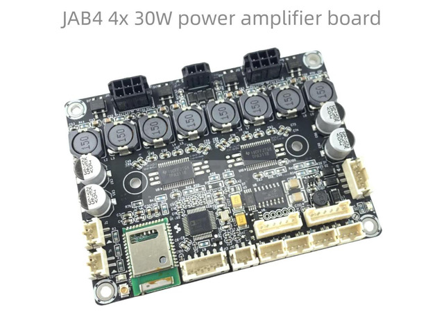 (1 piece) JAB4-4 4 X 30W ATT CLASS D AUDIO AMPLIFIER BOARD W ADAU1701 DSP & BT VER5.0 FOR AUDIO 4.0/2.1/2.0 SYSTEM