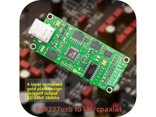 SA9227 USB to I2S Digital Interface Compatible with Italian Amanero XMOS DAC Coaxial Sound Card
