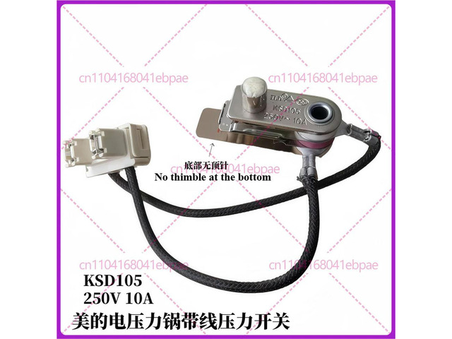 for Midea electric pressure cooker pressure switch KSD105 250V 10A temperature limiter with connecting wire