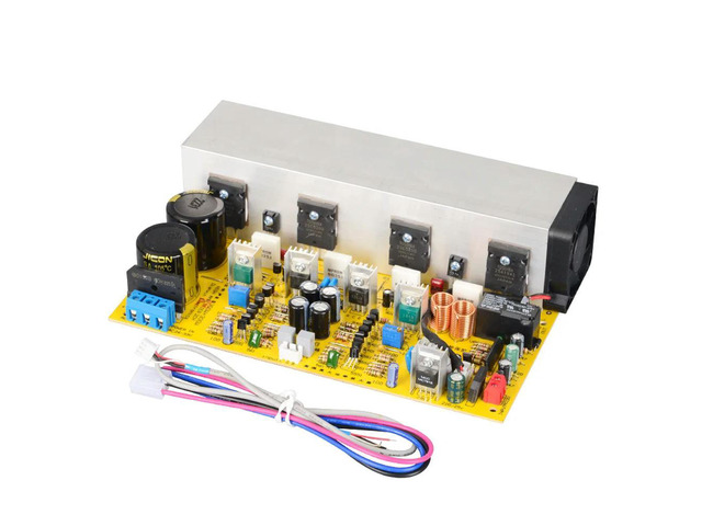 Chip 1943/5200 300W Dual Channel High Power Amplifier Board with Heat Sink and Wiring Included