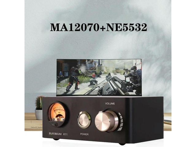 Nvarcher MA12070 HiFi Amplifier Class D 80W×2 Stereo Home High Power Audio With VU Meter Supply